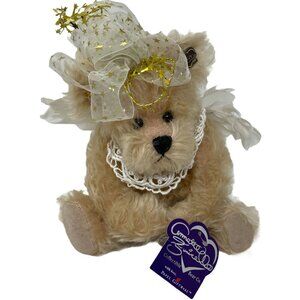 Annette Funicello Angel Bear Wings Star Charm Ribbon Hat Plush Stuffed Animal